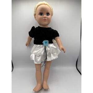 GITTOY 18” Blonde Blue-Eyed Doll Formal Dress Fits AG OG My Life Clothes